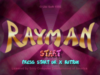 Rayman title screen for Playstation